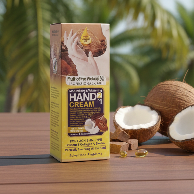 Tropical Essence: 2-in-1 Hydrating & Brightening Coconut Hand Cream