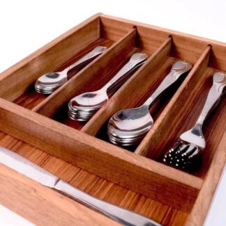Wood Utensil Holder & Flatware Organizer Tray for Dining and Kitchen Use | Wooden CUTLERY REST WOOD | Wooden Cutlery Rest Tray