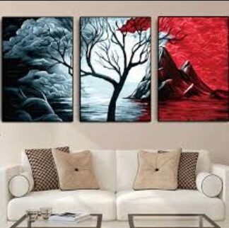 set of 3 Motivational sticky wooden frames for home office wall decore / sticky phototiles