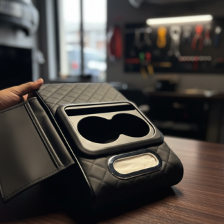 Car Center Console Armrest Cushion With Built-In Cup Holder – Comfortable And Practical Car Accessory For Added Support And Convenient Storage