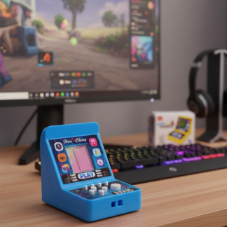 Han Cheng Cube Game Console Mini Portable Electronic Game Console Providing Fun Entertainment (Random Color)