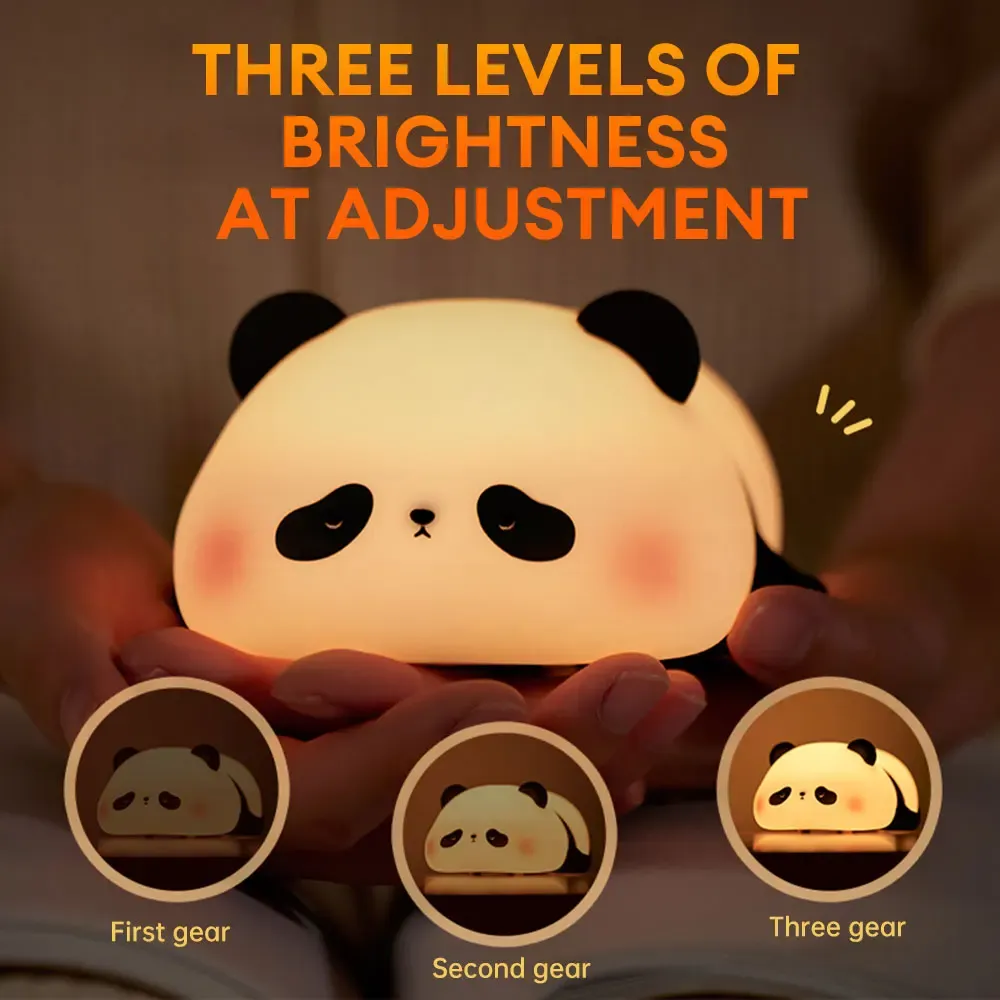 Cute Panda Night Light Silicone Soft Lamp Portable And Child Safe Bedside Light Reliable Performance And Everyday Lighting Support - Image 2