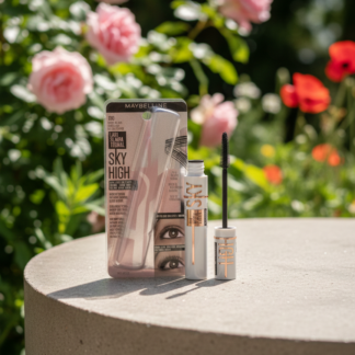 Maybelline Lash Sensational Sky High Waterproof Mascara – 810 Blackest Black | Full Volume, Limitless Length, Bamboo-Infused, Flex Tower Brush