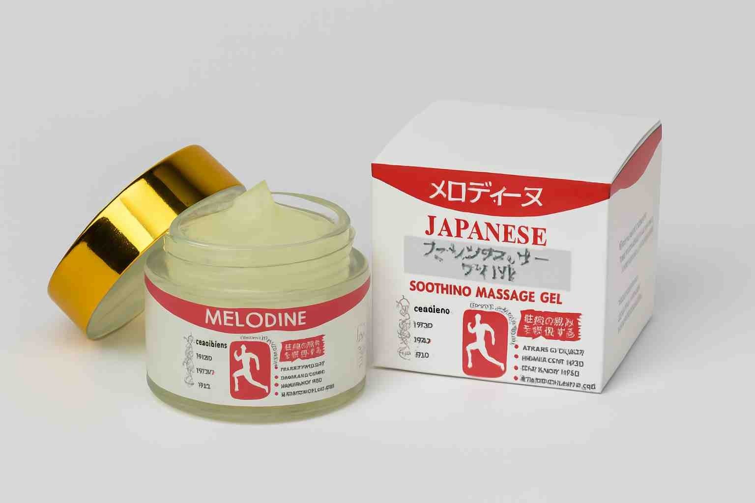 MELODINE Japanese Soothing Massage Gel – Muscle & Joint Pain Relief Cream for Shoulder, Neck, Back & Knee – Fast-Absorbing Herbal Formula (50g) - Image 2