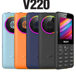 Villaon V220 2.4 Inch QQVGA Dual SIM PTA Approved Mobile With 2500mAh Battery 0.8MP Camera (Random Color)
