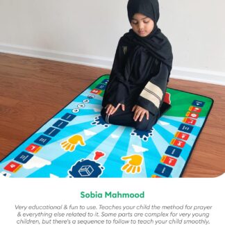 Educational Interactive Prayer Mat for Kids – Touch Sensitive Salah Mat with Audio Learning & 7 Languages