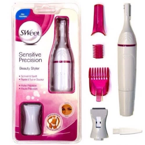 Veet Sensitive Precision Electric Beauty Styler & Trimmer – Waterproof Grooming Kit for Face, Eyebrows, Underarms, and Bikini Line with Interchangeable Heads and Styling Combs - Image 3