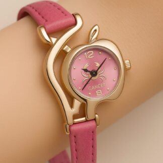 Apple Shape Woman Watch Elegant Design Stylish Appearance Comfortable Fit Durable Build Reliable Daily Use