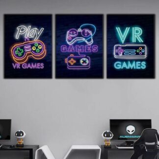 3pcs Gaming Stickytiles Frames Providing Creative Style Bold Look Modern Appearance And Everyday Home Decoration