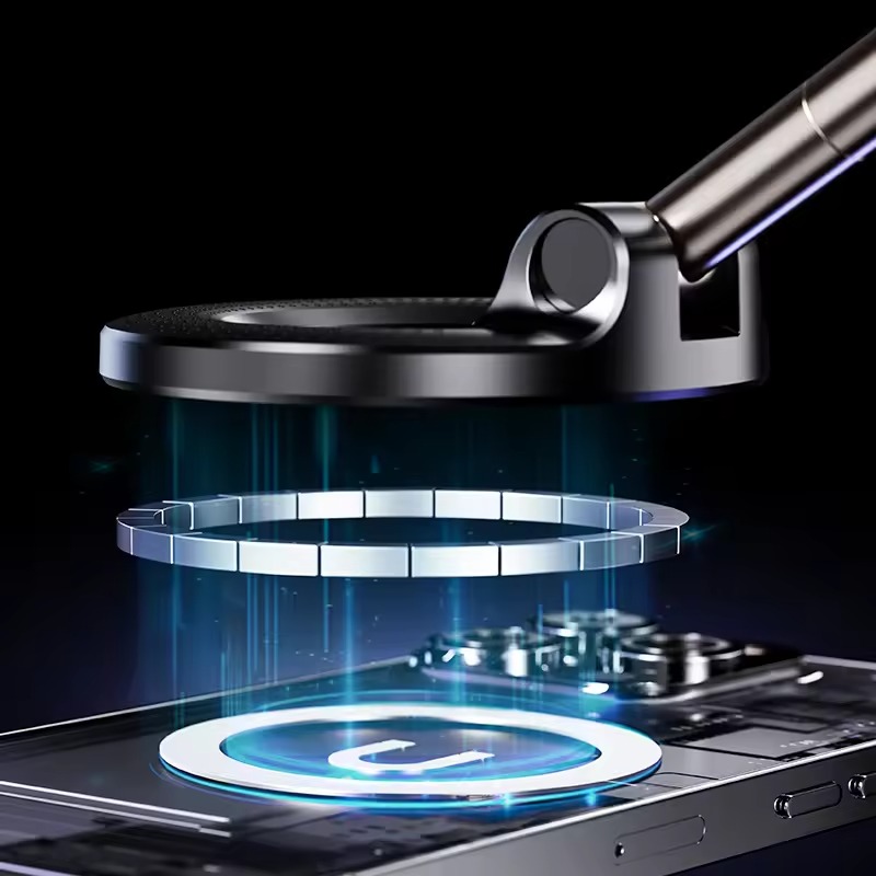Magnetic 360° Magnetic Car Phone Holder With Strong Suction Base