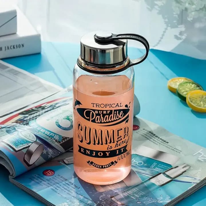 Portable Glass Water Bottle Durable Construction Smooth Finish Comfortable Grip Easy Carry Premium Quality - Image 2