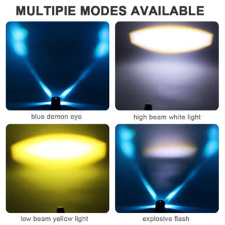 Universal Motorcycle LED Auxiliary Headlight – High/Low Beam Super Bright Fog & Driving Light with Waterproof IP65 Spotlight for All Bikes and Weather Conditions