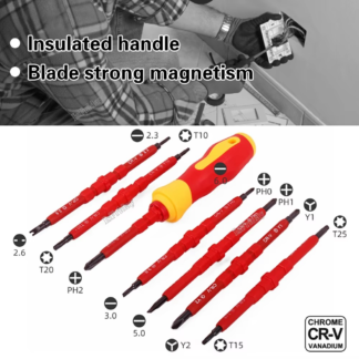23 in 1 Insulated Screwdriver Set Slotted Screwdriver Bits Kit With Tester Pen Electricians Hand Tools - Tool Set