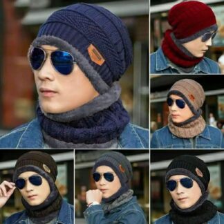 Muffler Cap With Neck Warmer 2 in 1 Warm Comfortable Stylish Durable Quality Soft Fabric Perfect Choice For Winter Daily Wear Travel And Outdoor Activities (Random Color)