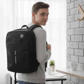 HP Lightweight Water Resistant Laptop Backpack Black Durable Quality Reliable Utility Comfortable Carry Stylish Design