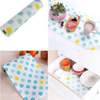 Kitchen Polka Foamic Sheet – Waterproof & Oil Resistant Decorative Cover for Walls and Counters.45x150cm. Random Colors
