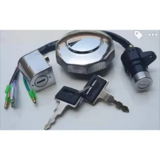 03 Pcs Lock Set For CD-70 Motorcycle  and China Bike - 3 in 1 Lock Set - Best Quality Lock Set For Bike