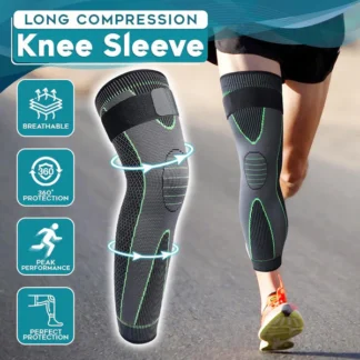 1pc Long Knee Support Knee Pad With Belt | Adjustable Knee Support For Men And Women | Anti-Slip Knee Warmer Sleeves | Knee Sleeves
