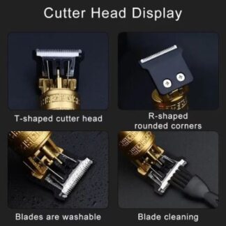 Metal Body Vintage T9 Hair Trimmer For Men Professional Usb Rechargeable Beard And Hair Cutting Machine Precision Shaver