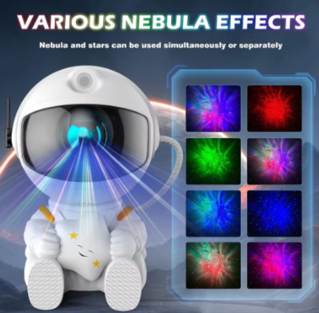 Astronaut Starry Sky Galaxy Projector Rotating Nebula Night Light with Remote Control & Timer for Kids Room & Home Decor ( random ) - Image 4