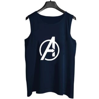 Avengers Logo Sando tank top for Men [Navy Blue] | Workout Tank top gym shirts for men