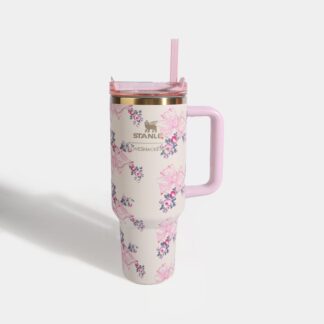 Stanley Pastel Edition Tumbler | Elegant Floral Design | Large Capacity (Random Color)