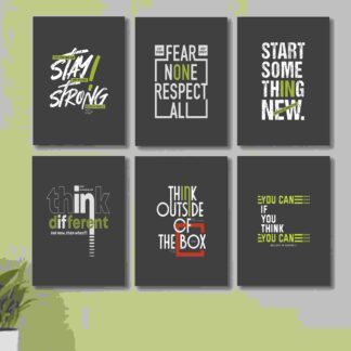 Set of 6 Wall Art Wooden Phototile Frames for Wall Decor