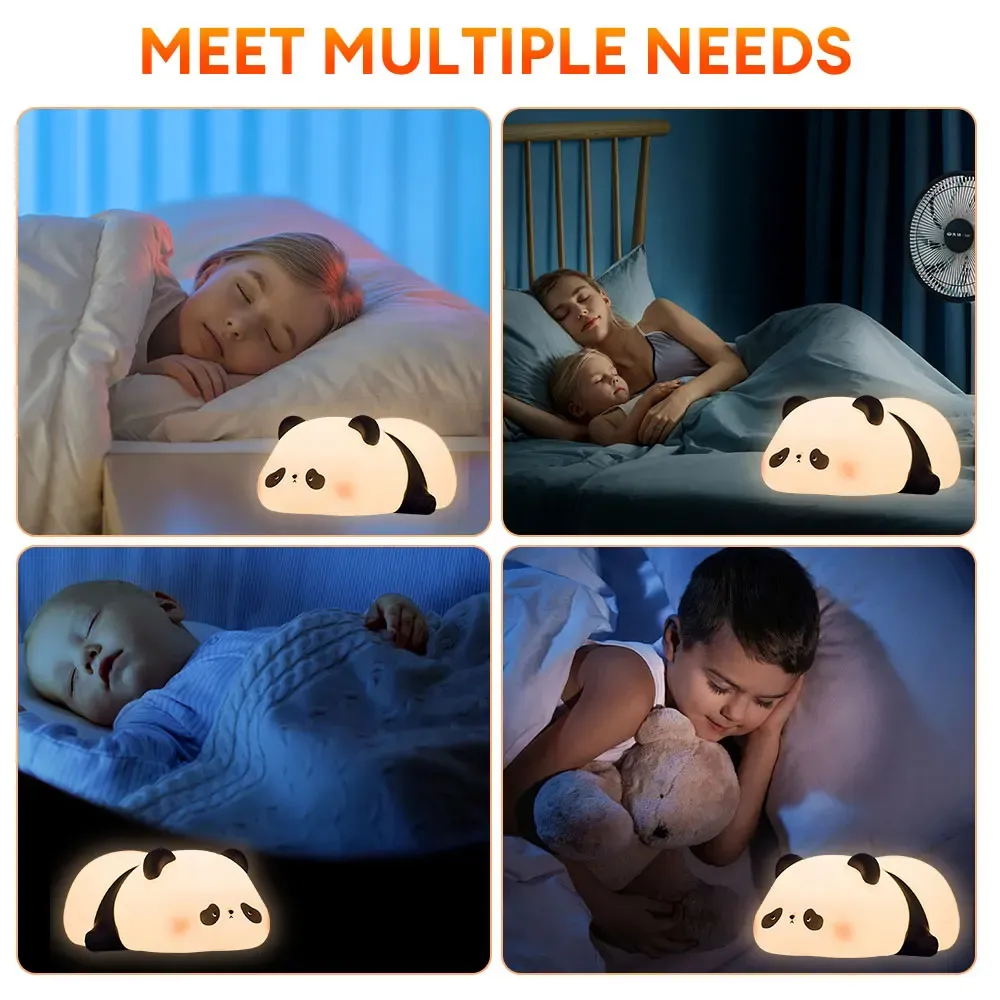 Cute Panda Night Light Silicone Soft Lamp Portable And Child Safe Bedside Light Reliable Performance And Everyday Lighting Support - Image 3