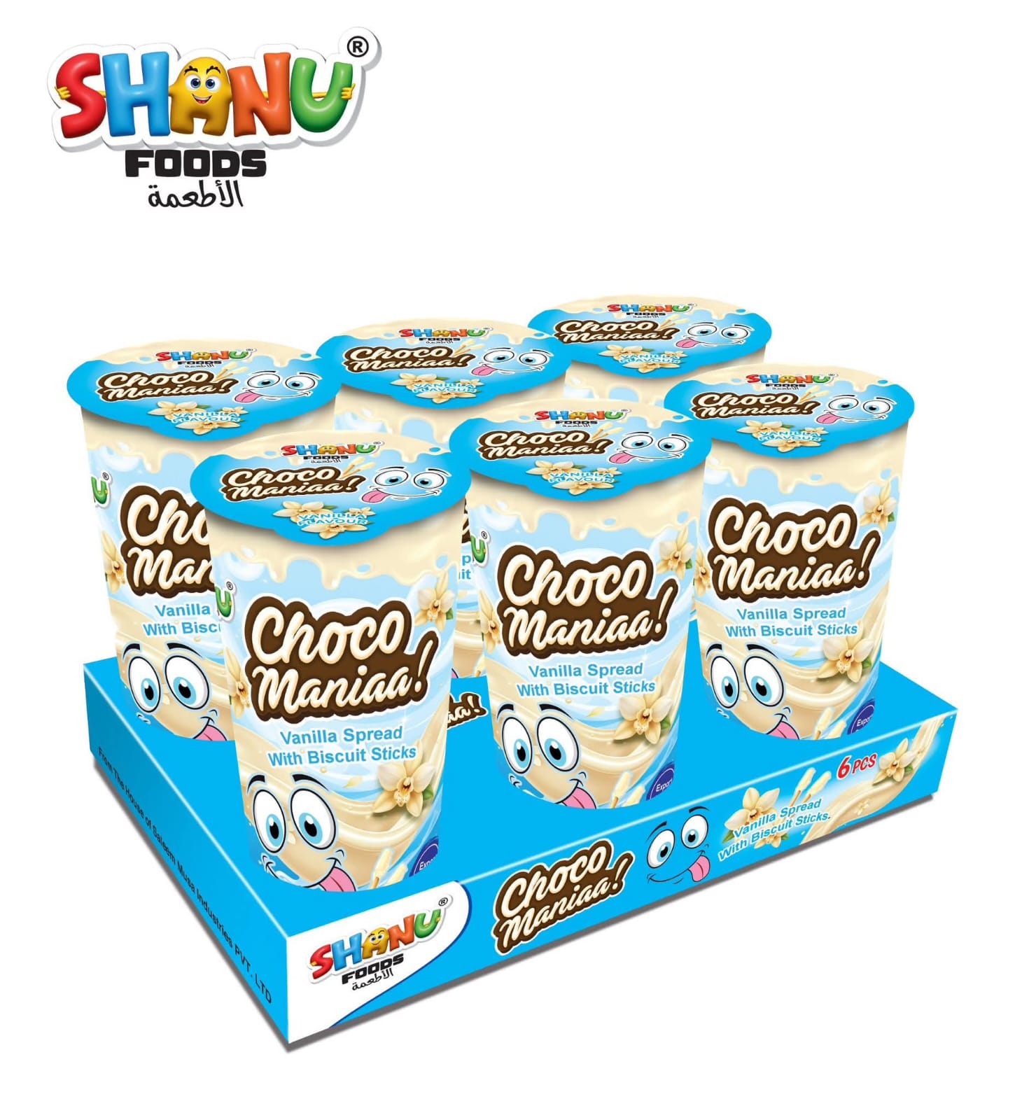 Shanu Foods Choco Maniaa | Chocolate Spread with Biscuit Sticks | 6 Cups | 7 Sticks in 1 Cup - Image 4