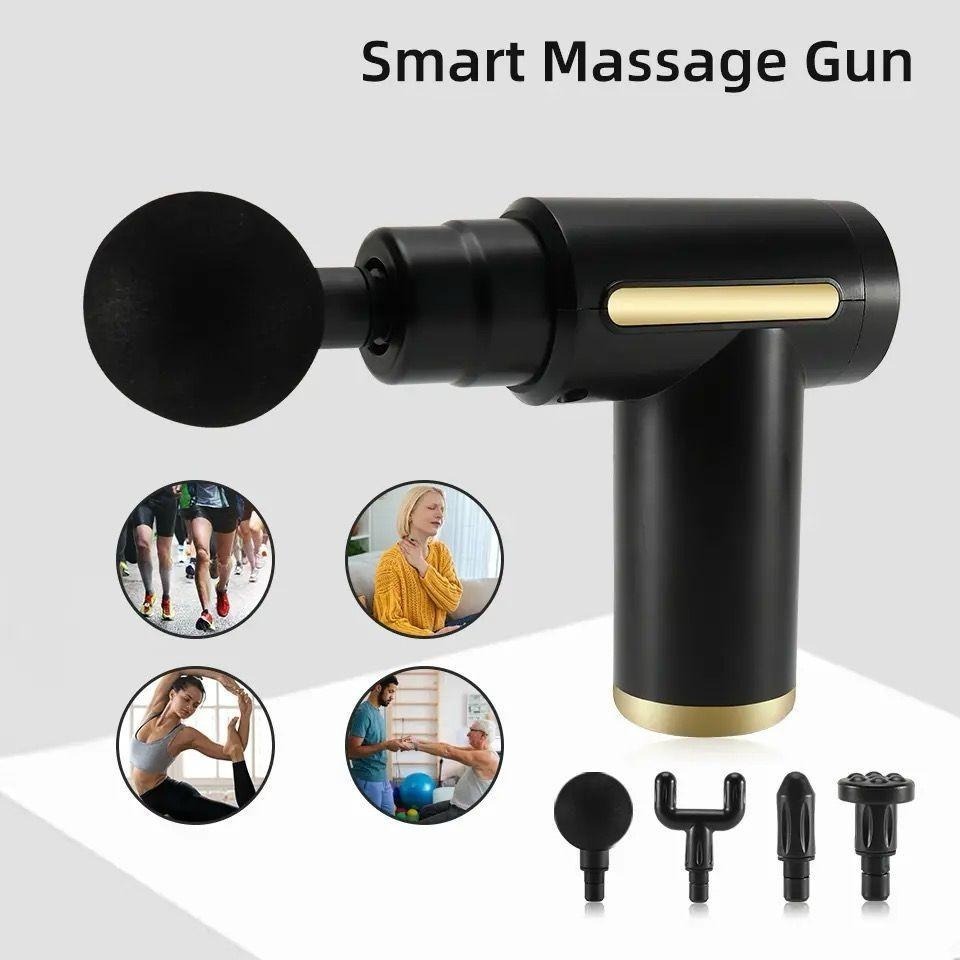 Professional Smart Percussion Massage Gun – High-Intensity Deep Tissue Muscle Massager with 4 Interchangeable Heads for Athletic Recovery & Pain Relief 4 in 1 - Image 2