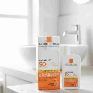 La Roche-Posay Anthelios Invisible Fluid SPF50+ – Ultra-Light, High UV Protection Sunscreen for Sensitive Skin with Mexoplex & Antioxidants