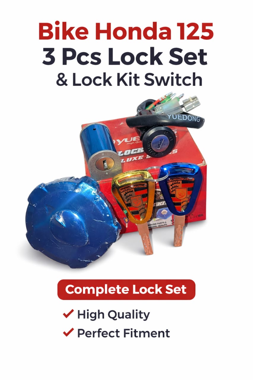 Motorbike Three Piece Lock Set Lock Kit Switch Designed For Motorcycles Providing Durable Quality