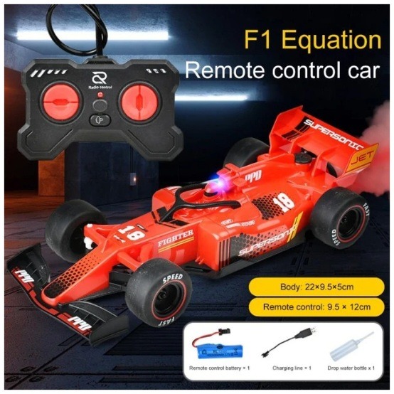 F1 Equation High-Speed RC Racing Car with Mist Spray Exhaust and LED Lights - Image 2