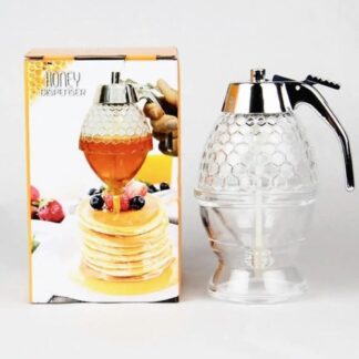 Honey Dispenser Squeeze Bottle with No-Drip Valve | Easy-Pour Honey Jar for Kitchen, Tea & Baking