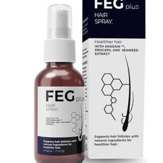 FEG PLUS Hair & Beard Growth Serum Spray 50ml | 22% Seaweed Extract, Rosemary, Redensyl, Anagain & 5% Minoxidil | Anti Hair Loss, Regrowth Treatment