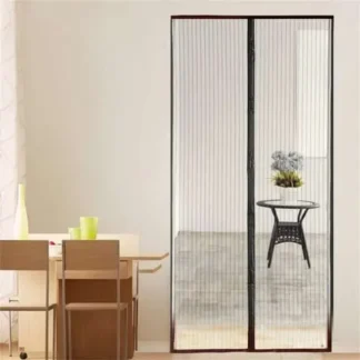 Hands-Free Retractable Magic Mesh Screen Door – Magnetic Closure, Easy Install, Keeps Bugs Out