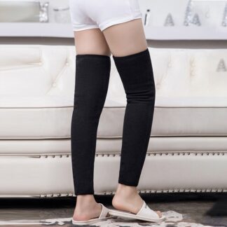 Unisex Wool Knee Length Leg Warmers – Plain Black, Comfortable & Stylish Winter Wear, Easy to Wear & Wash, Formal Outfit Accessory, (1 Pair)