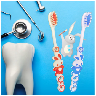 Dr. Jones Baby Teeth Brush – Pack of 3 | Soft Bristles | Gentle Oral Care for Infants and Toddlers (Random color)