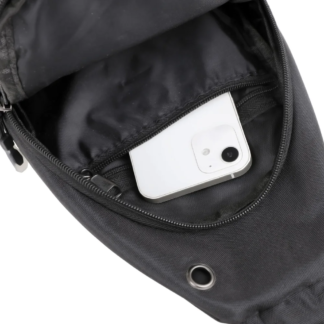 Minimalist Black Crossbody Sling Bag – Lightweight & Stylish Travel Chest Pack for Men & Women
