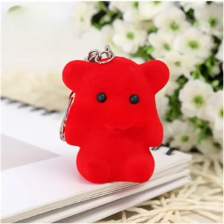 01 PCs Cute Key Chain Teddy Cherry | Small Red Bear Key Chain | Teddy Bear Key-Chain For Girls - Red Color Teddy Bear Keychain