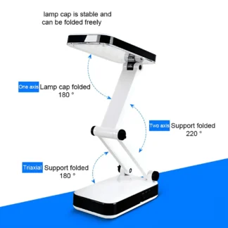 DP LED 666 - Portable Folding LED Desk Lamp with Adjustable Brightness – Travel-Friendly Study & Reading Light