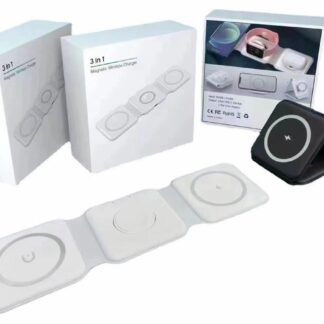 15W 3 in 1 Magnetic Wireless Charger Phone Induction Fast Charging Stand for Phone