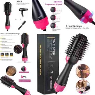 One Step 3 in 1 Hair Dryer and Volumizer / Hot Air Brush - Comb For Drying, Straightening, and Curling