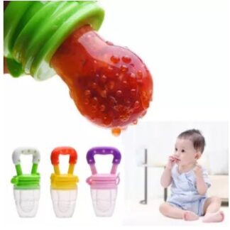 Baby Solid Baby Fruit Pacifier Fresh Fruit Feeder Infant Teething Toy Nibbler Teether Pacifier Safe Silicone Pacifier (Random Color)