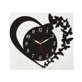 3d wall clock with light Wooden Wall Clock