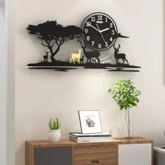 3D Jungle Wooden Wall Clock