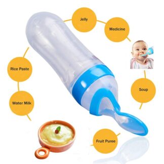 Silicone Baby Spoon Feeder Bottle Feeding (Random Color)