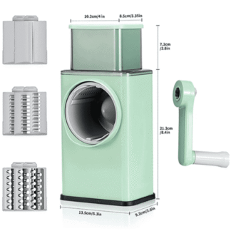 Vegetable Cutter Multifunctional Manual Rotary Cheese Grater Shredder - Wider Hopper Round Mandolin Drum Slicer Cutter for Kitchen (random color )