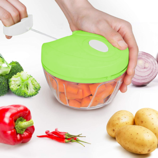 Speedy chopper multi use turbo cutter mini handy manual speed chopper for vegetables fruits imported heavy quality best make your life easier nicer dicer (Random color)