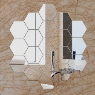 Hexagon shape Acrylic mirror wall stickers
